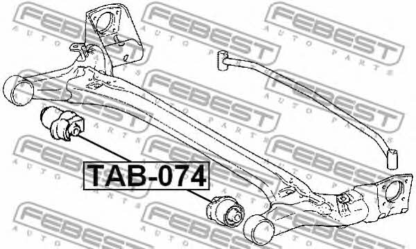 Silentblock rear beam Febest TAB-074