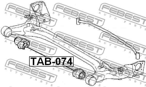 Febest Silentblock rear beam – price 95 PLN