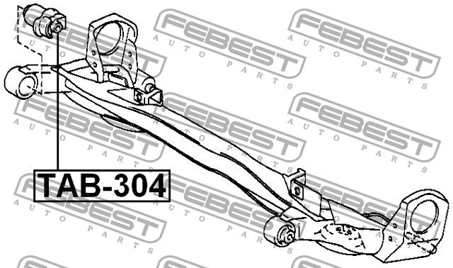 Rear axle bush Febest TAB-304