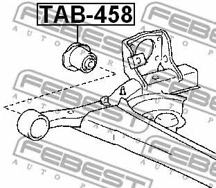 Silentblock rear beam Febest TAB-458