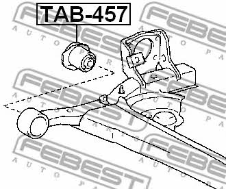 Rear axle bush Febest TAB-457