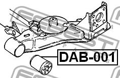 Silentblock rear beam Febest DAB-001