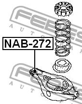 Silent block rear wishbone Febest NAB-272