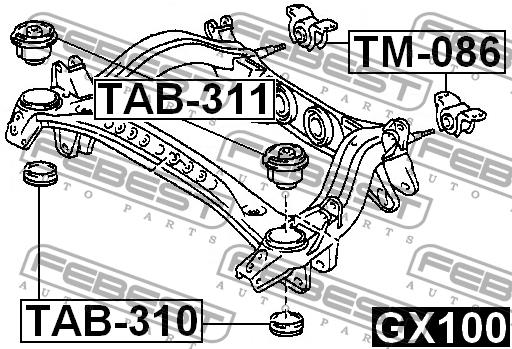 Febest Rear axle bush – price 17 PLN