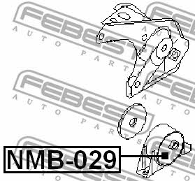 Engine mount, rear Febest NMB-029