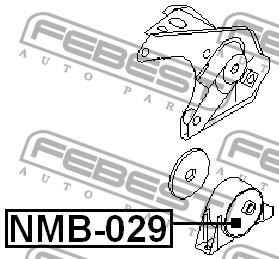 Febest Engine mount, rear – price 33 PLN