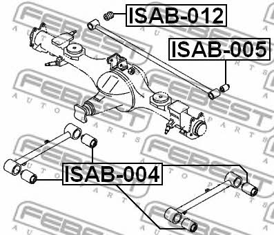 Febest Silent block rear wishbone – price [object Object] PLN