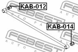 Silent block rear cross link Febest KAB-014