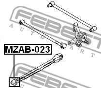 Febest Silent block, rear axle – price [object Object] PLN
