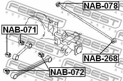 Febest Silent block rear trailing arm – price [object Object] PLN
