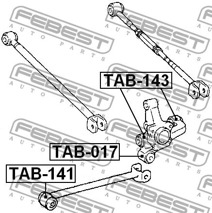 Febest Silent block rear trailing arm – price 26 PLN