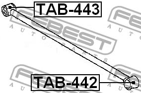 Silent block, rear axle Febest TAB-442