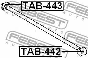 Febest Silent block rear cross link – price [object Object] PLN