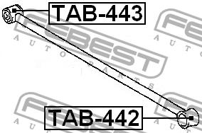 Silent block rear cross link Febest TAB-443