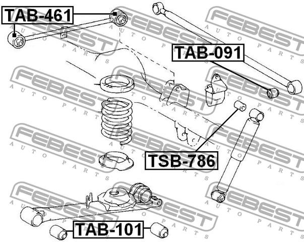 Febest Silent block rear trailing arm – price 17 PLN