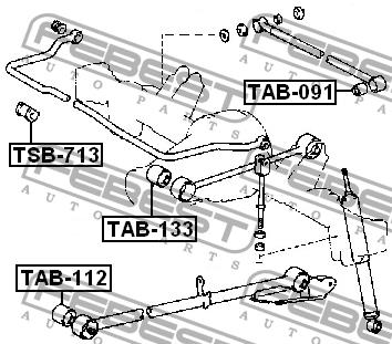 Febest Silent block rear trailing arm – price 24 PLN