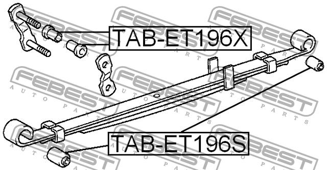 Febest Silent block, rear springs – price [object Object] PLN