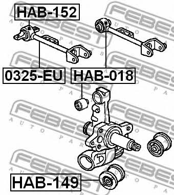 Febest Rear axle bush, front – price [object Object] PLN
