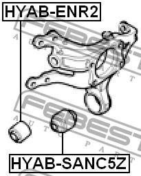 Febest Rear axle bush – price [object Object] PLN