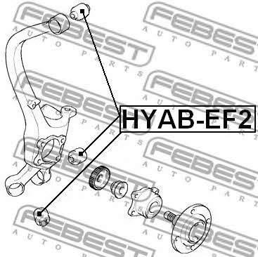 Rear axle bush Febest HYAB-EF2