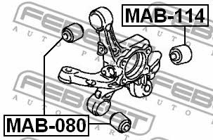 Febest Rear axle bush, rear – price [object Object] PLN