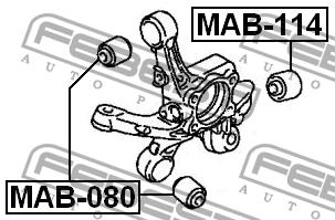 Rear axle bush, rear Febest MAB-114