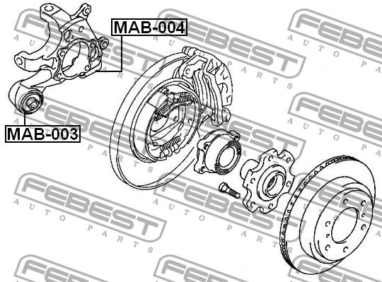 Febest Rear axle bush – price [object Object] PLN