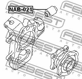 Rear axle bush Febest NAB-021