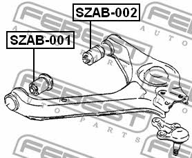 Silent block front upper arm rear Febest SZAB-002