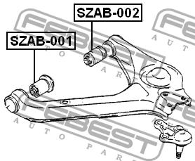 Febest Silent block front upper arm rear – price [object Object] PLN