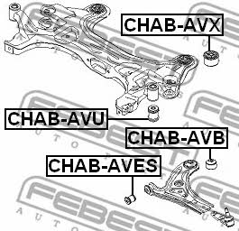 Silent block front lower arm front Febest CHAB-AVB