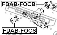 Silent block front lower arm rear Febest FDAB-FOCB