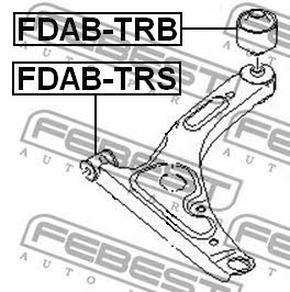 Silent block front lower arm rear Febest FDAB-TRB