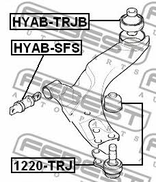 Febest Front lower control arm rear bushing – price [object Object] PLN