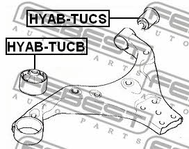 Front lower control arm front bushing Febest HYAB-TUCB