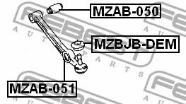 Silent block front lever rear Febest MZAB-050