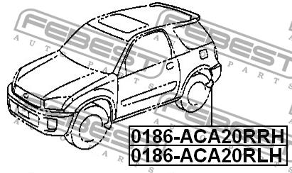 Mudflap Febest 0186-ACA20RLH