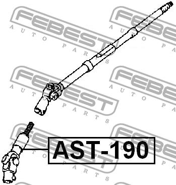 Steering shaft Febest AST-190