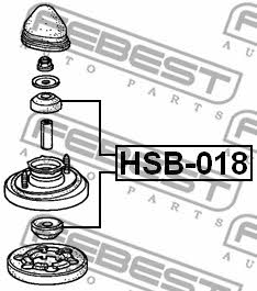 Shock absorber bushing Febest HSB-018