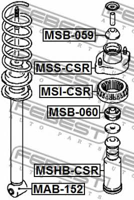 Shock absorber bushing Febest MSB-060