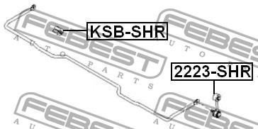 Febest Rear stabilizer bush – price 12 PLN