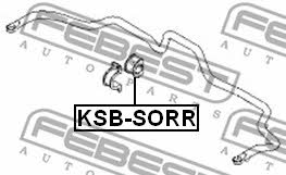 Rear anti roll bar bush Febest KSB-SORR