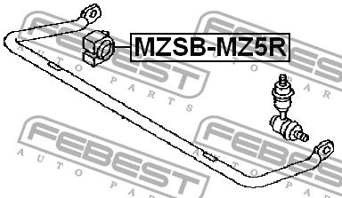 Febest Rear anti roll bar bush – price [object Object] PLN