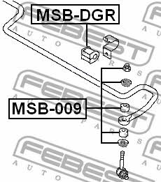 Rear stabilizer bush Febest MSB-DGR