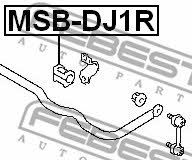 Rear stabilizer bush Febest MSB-DJ1R
