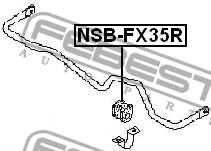 Rear stabilizer bush Febest NSB-FX35R
