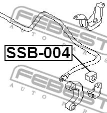Rear anti roll bar bush Febest SSB-004