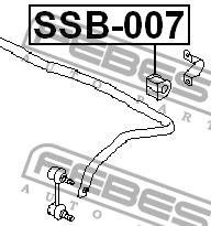 Febest Rear anti roll bar bush – price [object Object] PLN