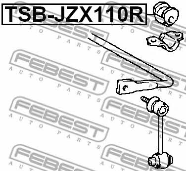 Rear stabilizer bush Febest TSB-JZX110R