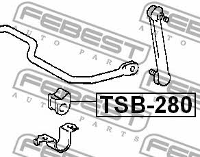 Rear stabilizer bush Febest TSB-280